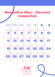 Calendrier novembre bleu - FHF Cancer